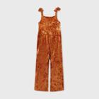 Girls' Sleeveless Crushed Velour Jumpsuit - Cat & Jack Copper