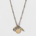 Target Women's Short Necklace Talisman With Spirit Coin - Gold