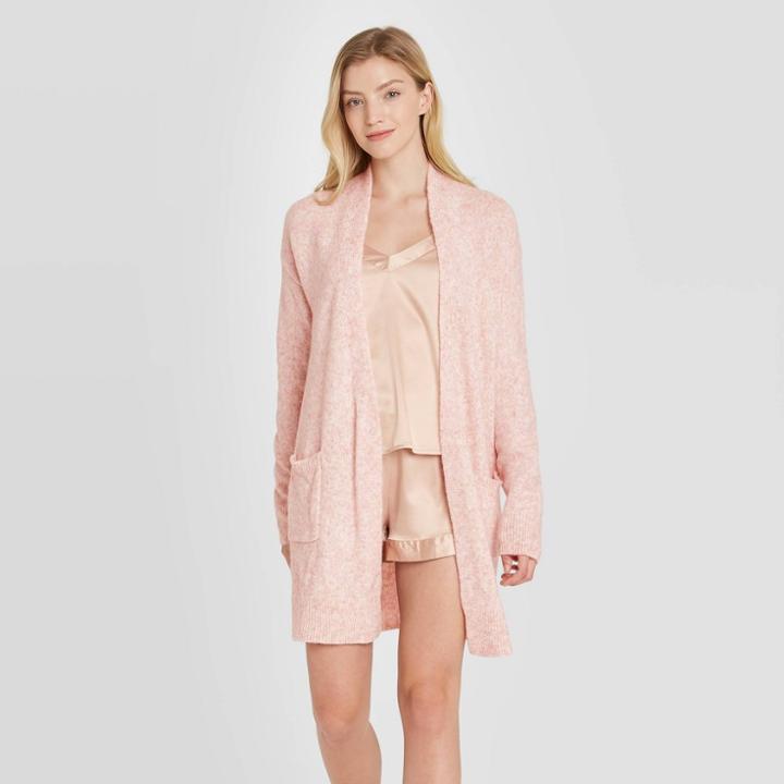 Women's Lounge Cardigan - Stars Above Pink