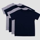 Hanes Boys' 4pk Crew Neck T-undershirt - Gray/navy