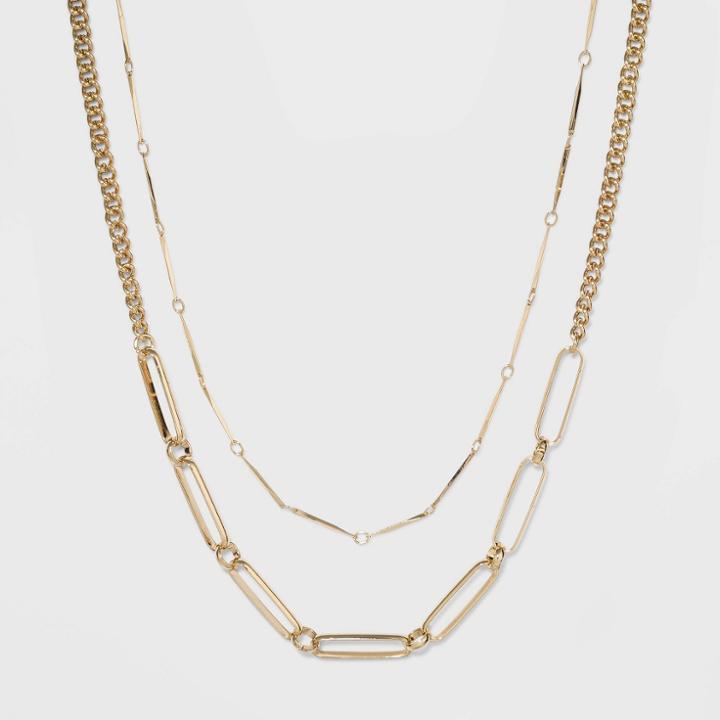Two Row Layered Necklace - A New Day Gold