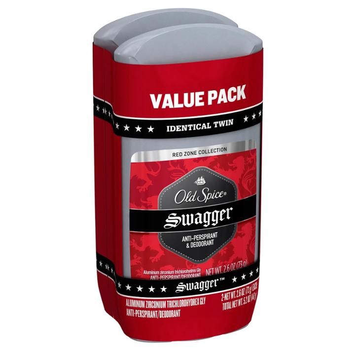 Old Spice Red Zone Invisible Solid Swagger Antiperspirant And Deodorant Twin Pack