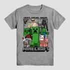 Kids' Minecraft Short Sleeve Graphic T-shirt - Gray