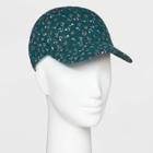 Women's Floral Print Corduroy Baseball Hat - Wild Fable Teal, Blue