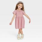 Toddler Girls' Polka Dot Dress - Cat & Jack Dark Pink