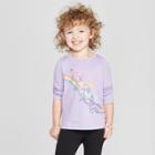 Toddler Girls' Unicorn Long Sleeve T-shirt - Cat & Jack Hushed Violet