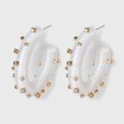 Sugarfix By Baublebar Studded Hoop Earrings - White