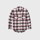 Women's Plaid Long Sleeve Button-down Flannel Shirt - Universal Thread Gray