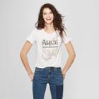 Women's Disney Short Sleeve Alice In Wonderland Graphic T-shirt (juniors') White