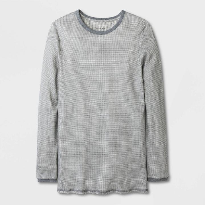 Men's Tall Relaxed Fit Long Sleeve Thermal Underwear Shirt - Goodfellow & Co Gray