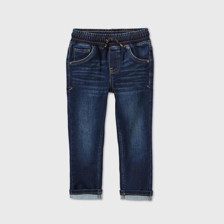 Toddler Boys' Mid-rise Jeans - Cat & Jack Dark Wash