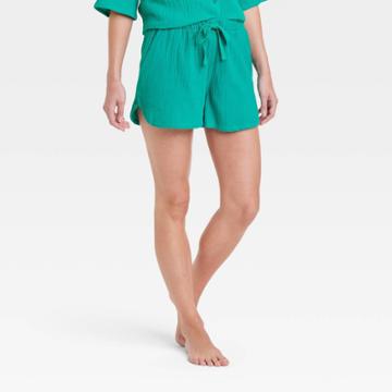 Women's Cotton Gauze Shorts - Stars Above Jade