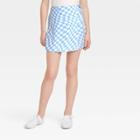 Girls' Printed Wrap Skirt - Art Class Blue Checkered