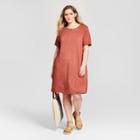 Women's Plus Size T-shirt Dress - Xhilaration Red X