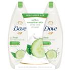Dove Go Fresh Body Wash Cucumber And Green Tea 22 Oz, Twin Pack