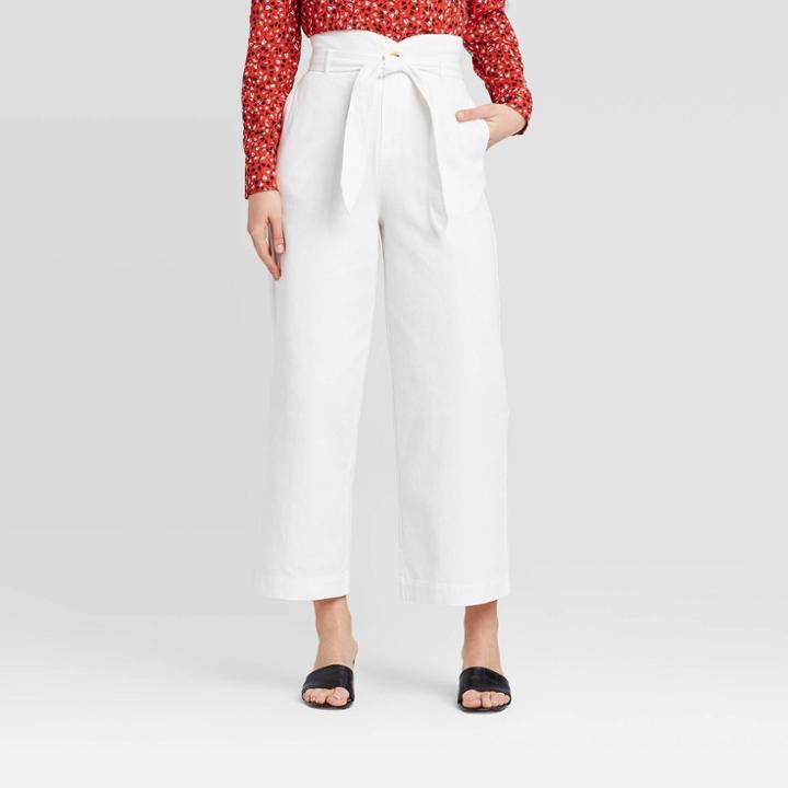Women's High-rise Ankle Length Flare Pants - Who What Wear White