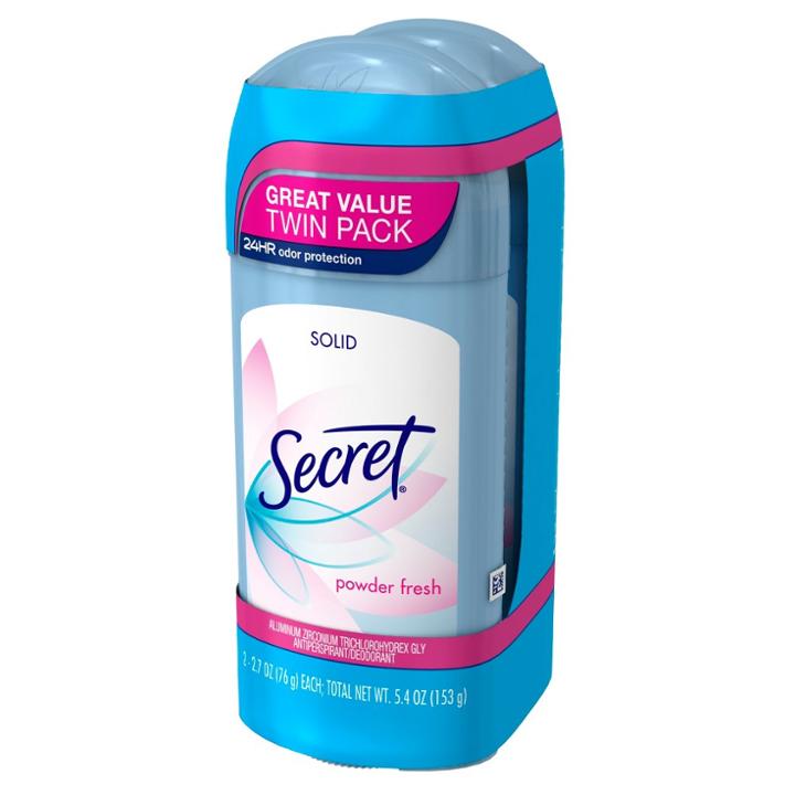 Target Secret Ph Balanced Powder Fresh Wide Solid Antiperspirant And Deodorant Twin Pack