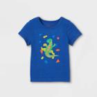 Toddler Boys' Adaptive Printed Short Sleeve Graphic T-shirt - Cat & Jack Blue