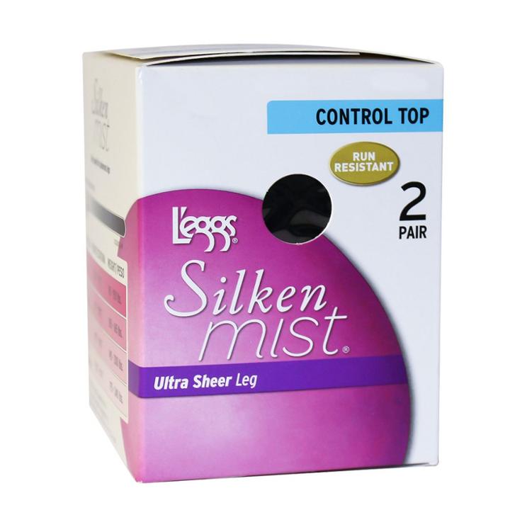 L'eggs Silken Mist Women's Ultra Sheer Run Resistant Pantyhose -q20170 - Black
