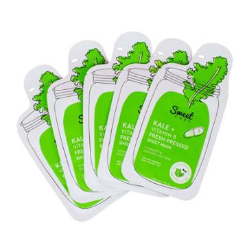 Sweet Chef Kale Sheet Mask - 5ct, Adult Unisex