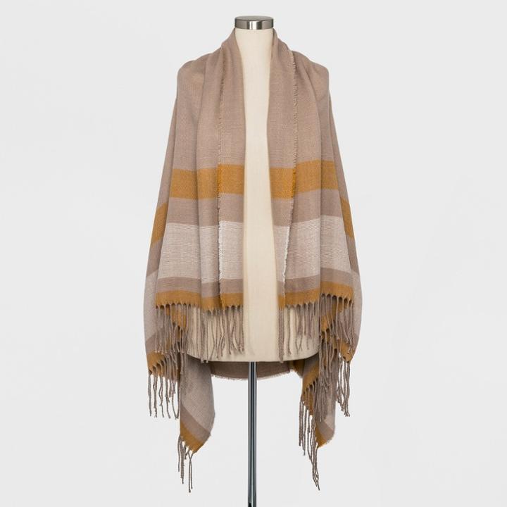 Women's Fringe Striped Vest - Universal Thread Gold