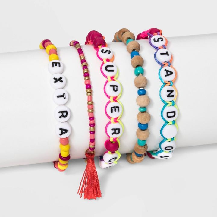 Target Steel Glass Plastic Multipack Bracelet Set - Wild Fable,