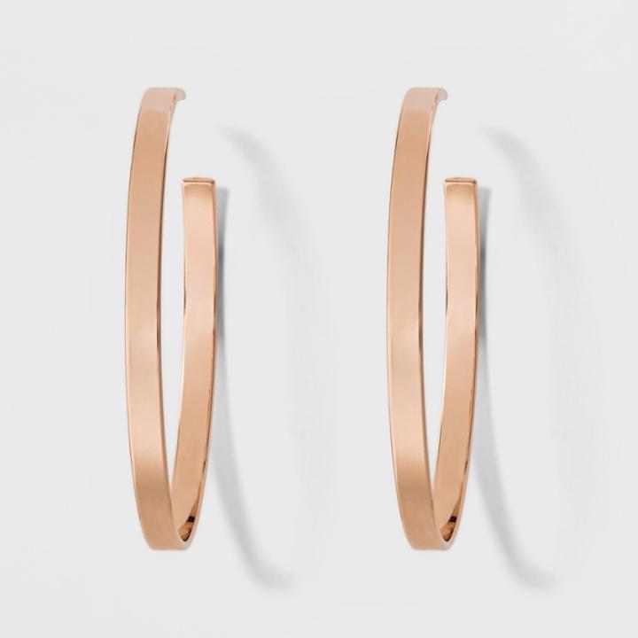 Sugarfix By Baublebar Bold Hoop Earrings - Rose Gold, Girl's