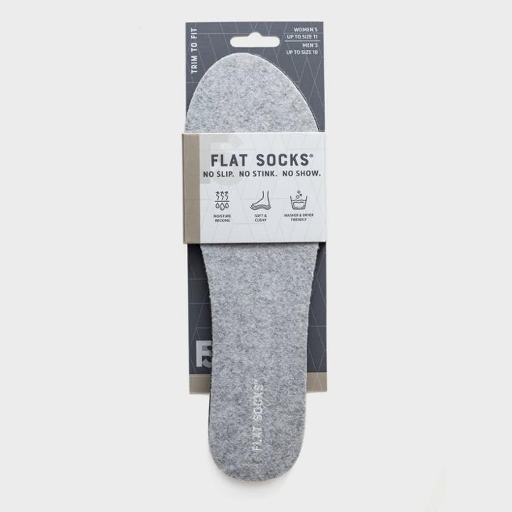 Flat Socks Wool No Show Cushioned