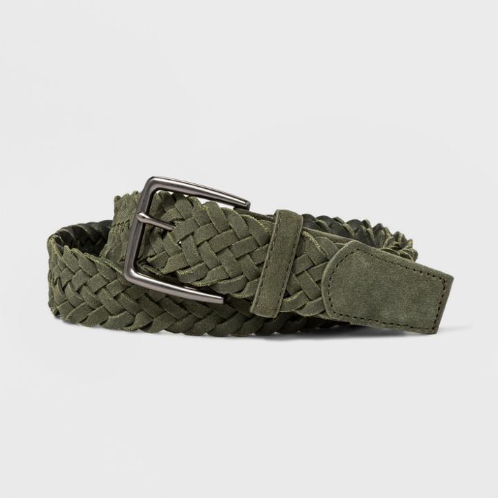 35mm Suede Braid Belt - Goodfellow & Co Olive (green)