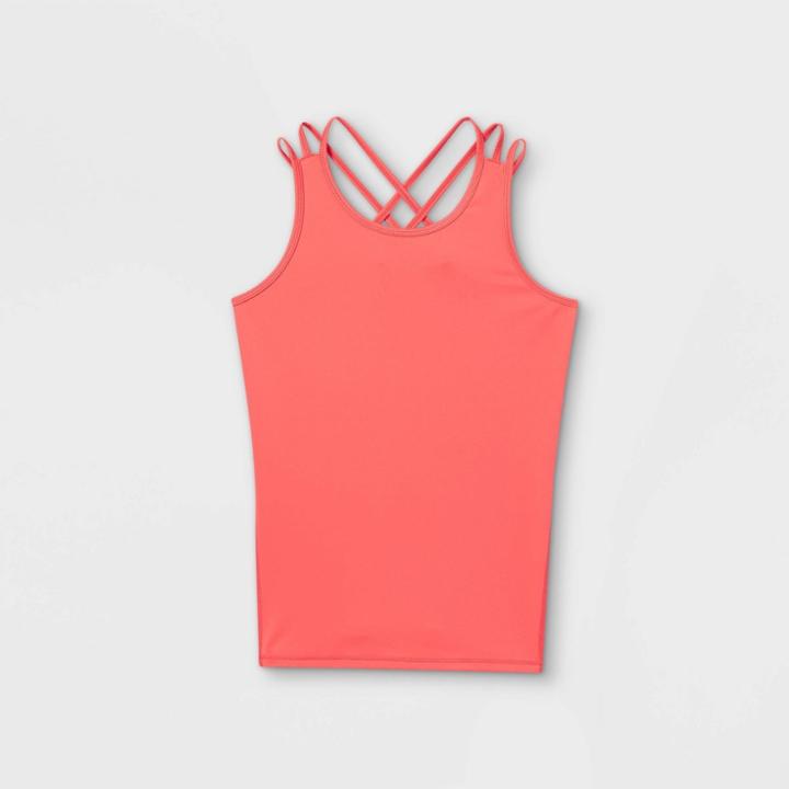 Girls' Racerback Tank Top - All In Motion Coral