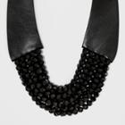 Short Multi Strand Beaded Necklace - A New Day Black