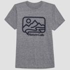 Hybrid Apparel Men's Roam Free Short Sleeve Graphic T-shirt - Casual Gray