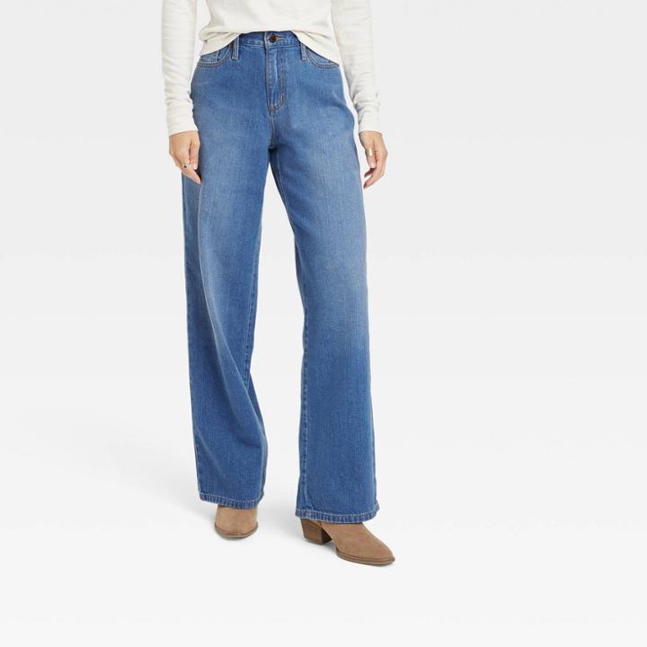 Women's High-rise Wide Leg Jeans - Universal Thread Medium Wash 10,