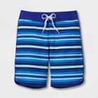 Boys' Striped Swim Shorts - Art Class Blue