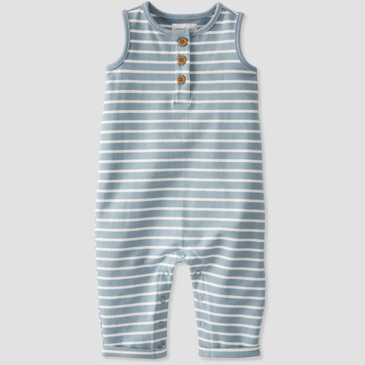 Baby Organic Cotton Jumpsuit - Little Planet By Carter's Blue