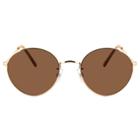 Women's Metal Round Sunglasses - A New Day Gold
