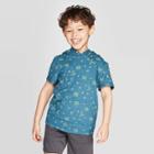 Toddler Boys' Printed Hoodie T-shirt - Cat & Jack Blue 5t,