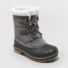 Kids' Kit Lace-up Winter Boots - Cat & Jack Gray
