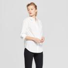 Target Women's Long Sleeve Any Day Shirt - A New Day White