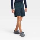 Boys' French Terry Shorts - All In Motion Night Blue Heather Xs, Boy's, Black Blue Grey