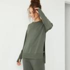 Women's Cozy Side Slit Pullover Sweatshirt - Joylab Ivy