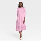 Women's Raglan Long Sleeve High Low Dress - Who What Wear Purple