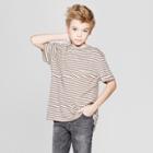 Boys' Short Sleeve Stripe T-shirt With Pocket - Art Class Beige