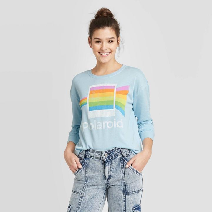 Women's Polaroid Sweatshirt (juniors') - Light Blue