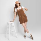 Women's Cord Fitted Pinafore Dress - Wild Fable Brown