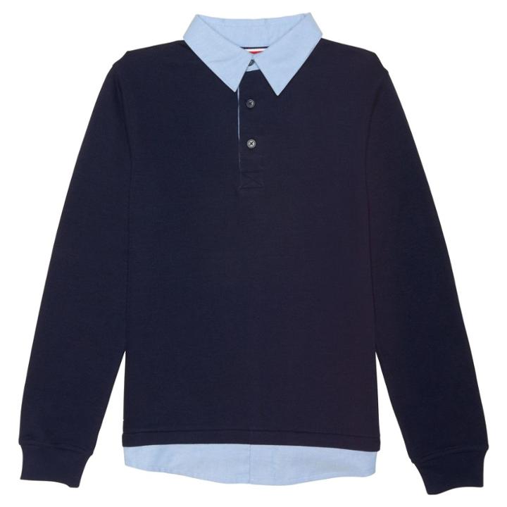 Boys' French Toast Knit 2 For 1 Polo Shirt - Navy (blue)