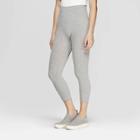 Women's High Waist Cotton Capri Leggings - A New Day Heather Gray