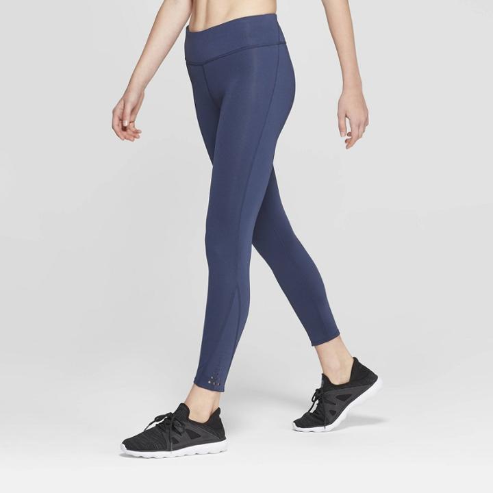 Target Women's Performance Mid-rise 7/8 Laser Cut Leggings - Joylab Navy (blue)