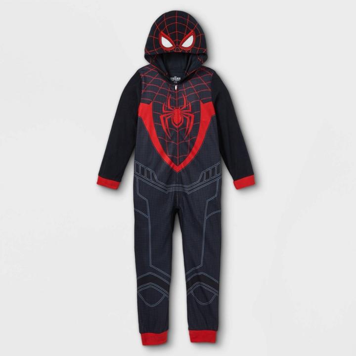 Boys' Marvel Miles Spidey Union Suit - Black