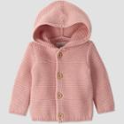 Baby Girls' Hooded Sweater - Little Planet By Carter's Pink Newborn